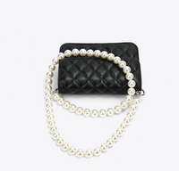 Elegant Shoulder Bag with Pearls Chain 優雅珍珠鏈單肩小包