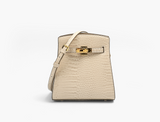 Elegant Small Size Crossbody Bag 簡約梯形鱷魚紋包